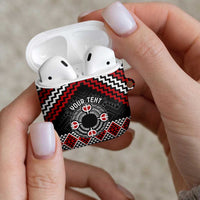 Personalised Aotearoa Niho Taniwha Motif AirPods Case Red Style LT9 - Polynesian Pride