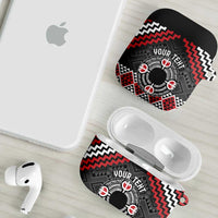 Personalised Aotearoa Niho Taniwha Motif AirPods Case Red Style LT9 - Polynesian Pride