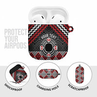 Personalised Aotearoa Niho Taniwha Motif AirPods Case Red Style LT9 - Polynesian Pride