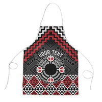 Personalised Aotearoa Niho Taniwha Motif Apron Red Style LT9 Red - Polynesian Pride