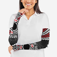 Personalised Aotearoa Niho Taniwha Motif Arm Sleeves Red Style LT9 - Polynesian Pride