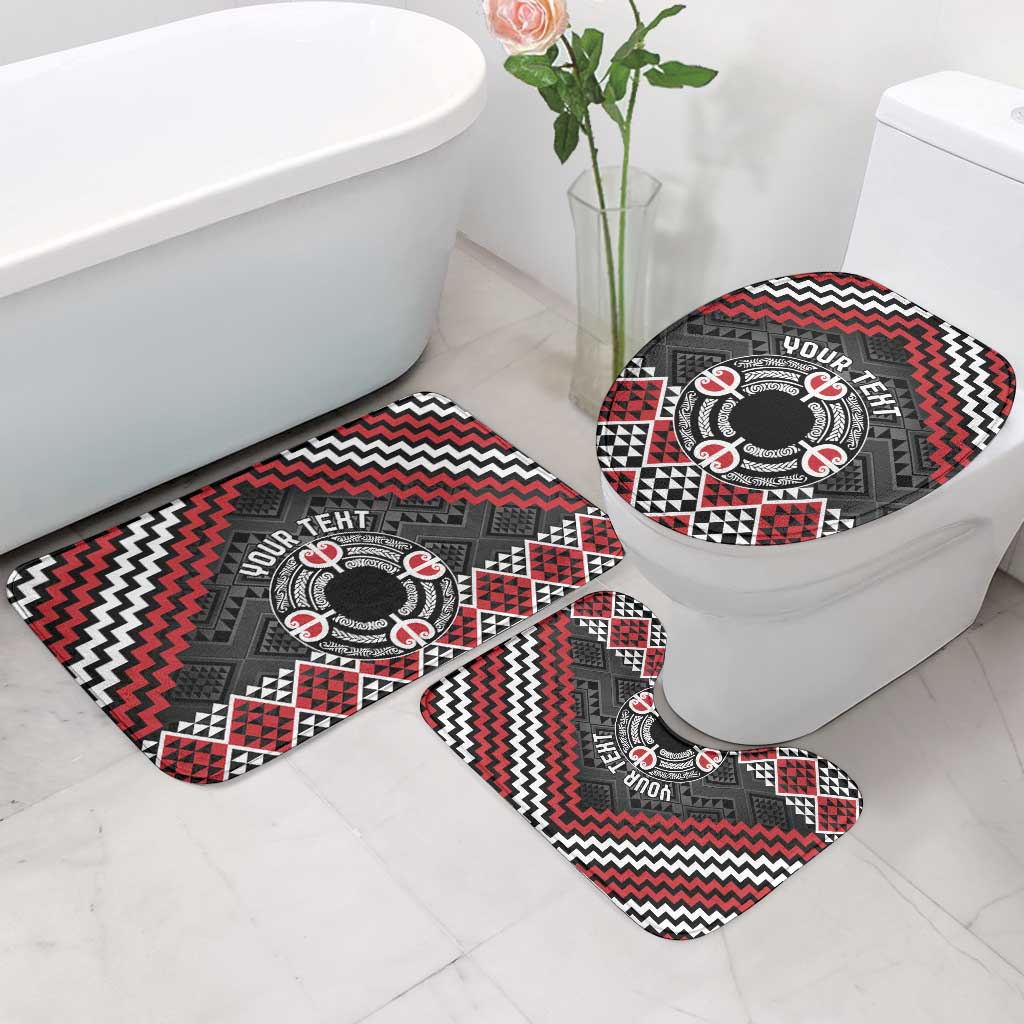 Personalised Aotearoa Niho Taniwha Motif Bathroom Set Red Style LT9 - Polynesian Pride