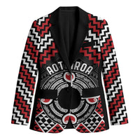 Personalised Aotearoa Niho Taniwha Motif Blazer Red Style LT9 Unisex Red - Polynesian Pride