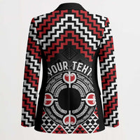 Personalised Aotearoa Niho Taniwha Motif Blazer Red Style LT9 - Polynesian Pride