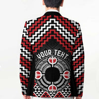 Personalised Aotearoa Niho Taniwha Motif Blazer Red Style LT9 - Polynesian Pride