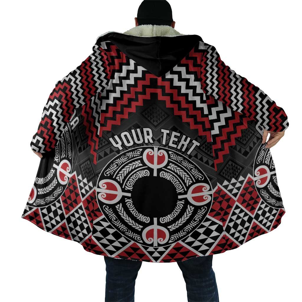 Personalised Aotearoa Niho Taniwha Motif Cloak Red Style LT9 - Polynesian Pride