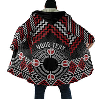 Personalised Aotearoa Niho Taniwha Motif Cloak Red Style LT9 - Polynesian Pride