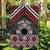 Personalised Aotearoa Niho Taniwha Motif Garden Flag Red Style