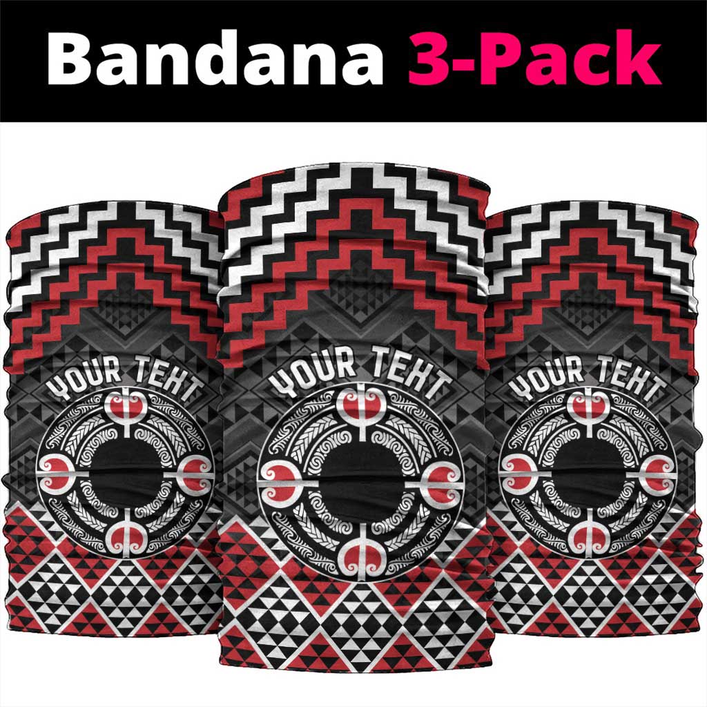 Personalised Aotearoa Niho Taniwha Motif Neck Gaiter Red Style LT9 package One Size: 25*50cm Red - Polynesian Pride