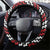 Aotearoa Niho Taniwha Motif Steering Wheel Cover Red Style