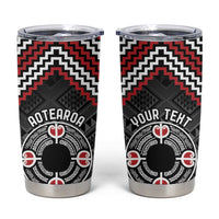 Personalised Aotearoa Niho Taniwha Motif Tumbler Cup Red Style LT9 Red - Polynesian Pride