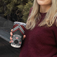 Personalised Aotearoa Niho Taniwha Motif Tumbler Cup Red Style LT9 - Polynesian Pride