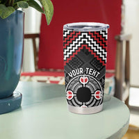 Personalised Aotearoa Niho Taniwha Motif Tumbler Cup Red Style LT9 - Polynesian Pride