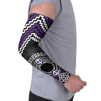 Personalised Aotearoa Niho Taniwha Motif Arm Sleeves Violet Style LT9 - Polynesian Pride