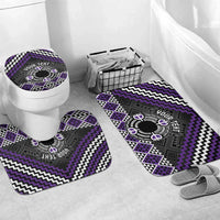 Personalised Aotearoa Niho Taniwha Motif Bathroom Set Violet Style LT9 Mat Set Only (3 pcs) One Size Violet - Polynesian Pride