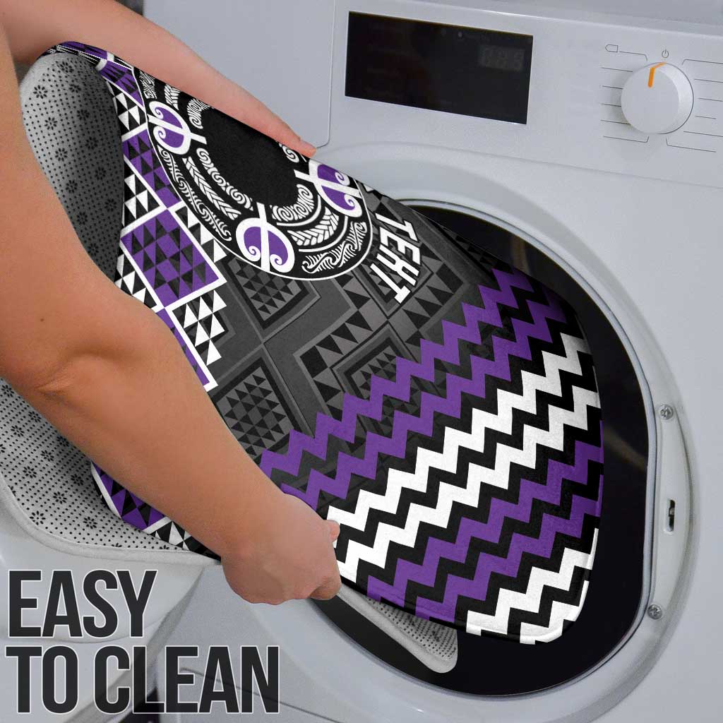 Personalised Aotearoa Niho Taniwha Motif Bathroom Set Violet Style LT9 - Polynesian Pride