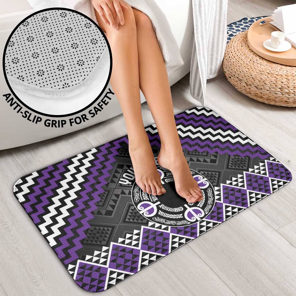 Personalised Aotearoa Niho Taniwha Motif Bathroom Set Violet Style LT9 - Polynesian Pride