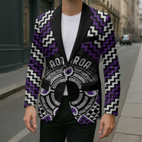 Personalised Aotearoa Niho Taniwha Motif Blazer Violet Style LT9 - Polynesian Pride