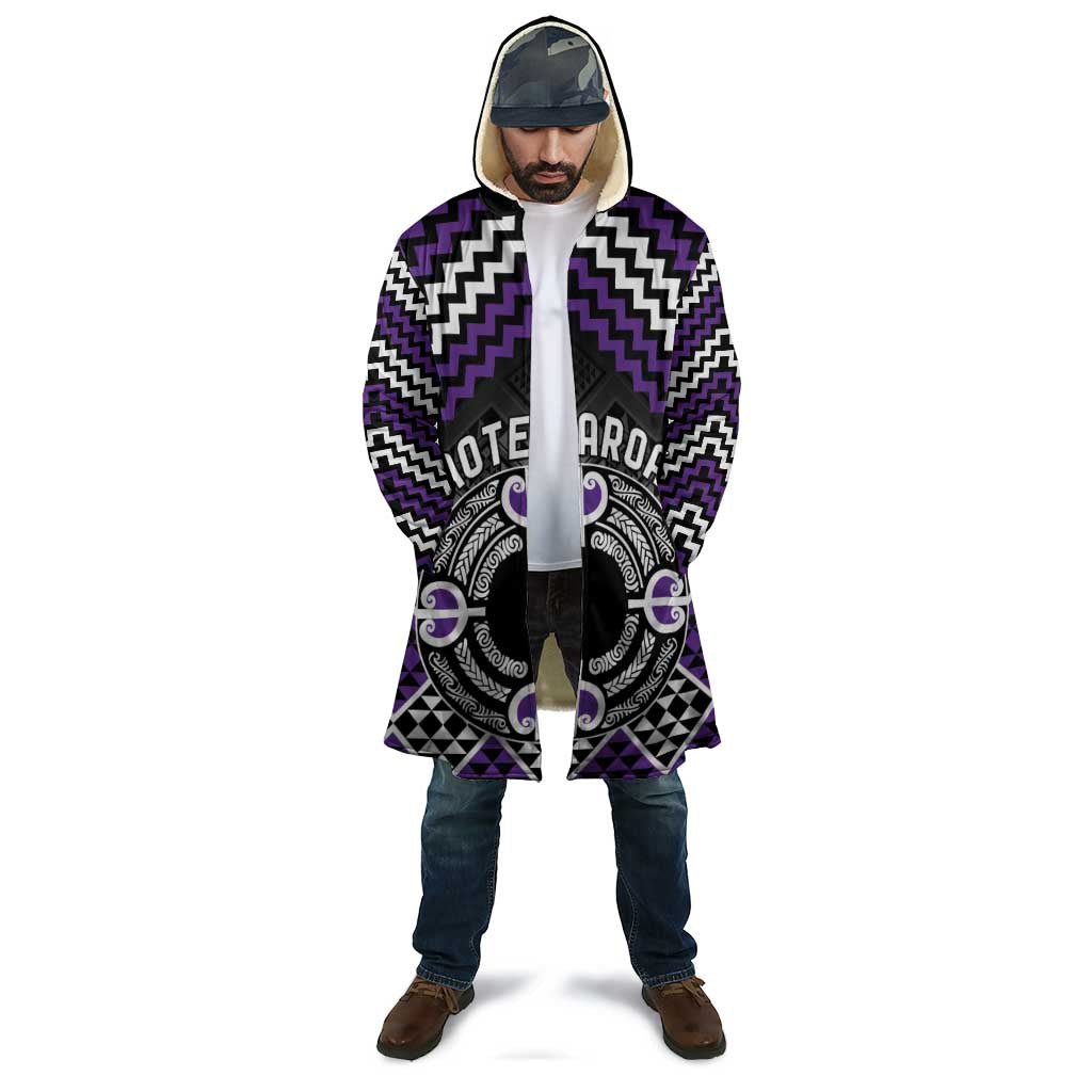 Personalised Aotearoa Niho Taniwha Motif Cloak Violet Style LT9 - Polynesian Pride