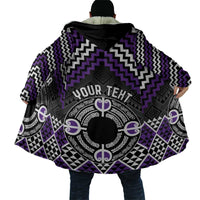 Personalised Aotearoa Niho Taniwha Motif Cloak Violet Style LT9 - Polynesian Pride