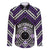 Personalised Aotearoa Niho Taniwha Motif Family Matching Long Sleeve Bodycon Dress and Hawaiian Shirt Violet Style