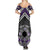 Personalised Aotearoa Niho Taniwha Motif Family Matching Summer Maxi Dress and Hawaiian Shirt Violet Style