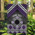 Personalised Aotearoa Niho Taniwha Motif Garden Flag Violet Style