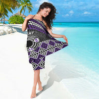 Personalised Aotearoa Niho Taniwha Motif Sarong Violet Style LT9 - Polynesian Pride