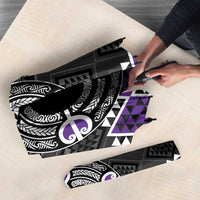 Personalised Aotearoa Niho Taniwha Motif Umbrella Violet Style LT9 - Polynesian Pride