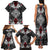 Black Aotearoa Tanilo Motif Family Matching Tank Maxi Dress and Hawaiian Shirt Vintage Maori New Zealand Tribal Art Pattern