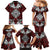 Red Aotearoa Tanilo Motif Family Matching Mermaid Dress and Hawaiian Shirt Vintage Maori New Zealand Tribal Art Pattern