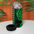 Kakau Polynesian Tribal Hawaiian Turtle 4 in 1 Can Cooler Tumbler with Kanaka Maoli Green