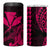 Kakau Polynesian Tribal Hawaiian Turtle 4 in 1 Can Cooler Tumbler with Kanaka Maoli Pink