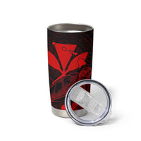 Kakau Polynesian Tribal Hawaiian Turtle Tumbler Cup with Kanaka Maoli Red LT9 - Polynesian Pride