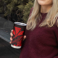 Kakau Polynesian Tribal Hawaiian Turtle Tumbler Cup with Kanaka Maoli Red LT9 - Polynesian Pride