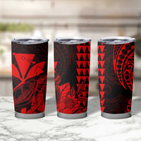 Kakau Polynesian Tribal Hawaiian Turtle Tumbler Cup with Kanaka Maoli Red LT9 - Polynesian Pride
