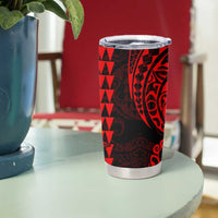 Kakau Polynesian Tribal Hawaiian Turtle Tumbler Cup with Kanaka Maoli Red LT9 - Polynesian Pride