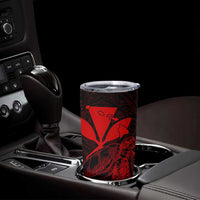 Kakau Polynesian Tribal Hawaiian Turtle Tumbler Cup with Kanaka Maoli Red LT9 - Polynesian Pride