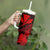 Kakau Polynesian Tribal Hawaiian Turtle Tumbler With Handle with Kanaka Maoli Red