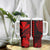 Kakau Polynesian Tribal Hawaiian Turtle Tumbler With Handle with Kanaka Maoli Red