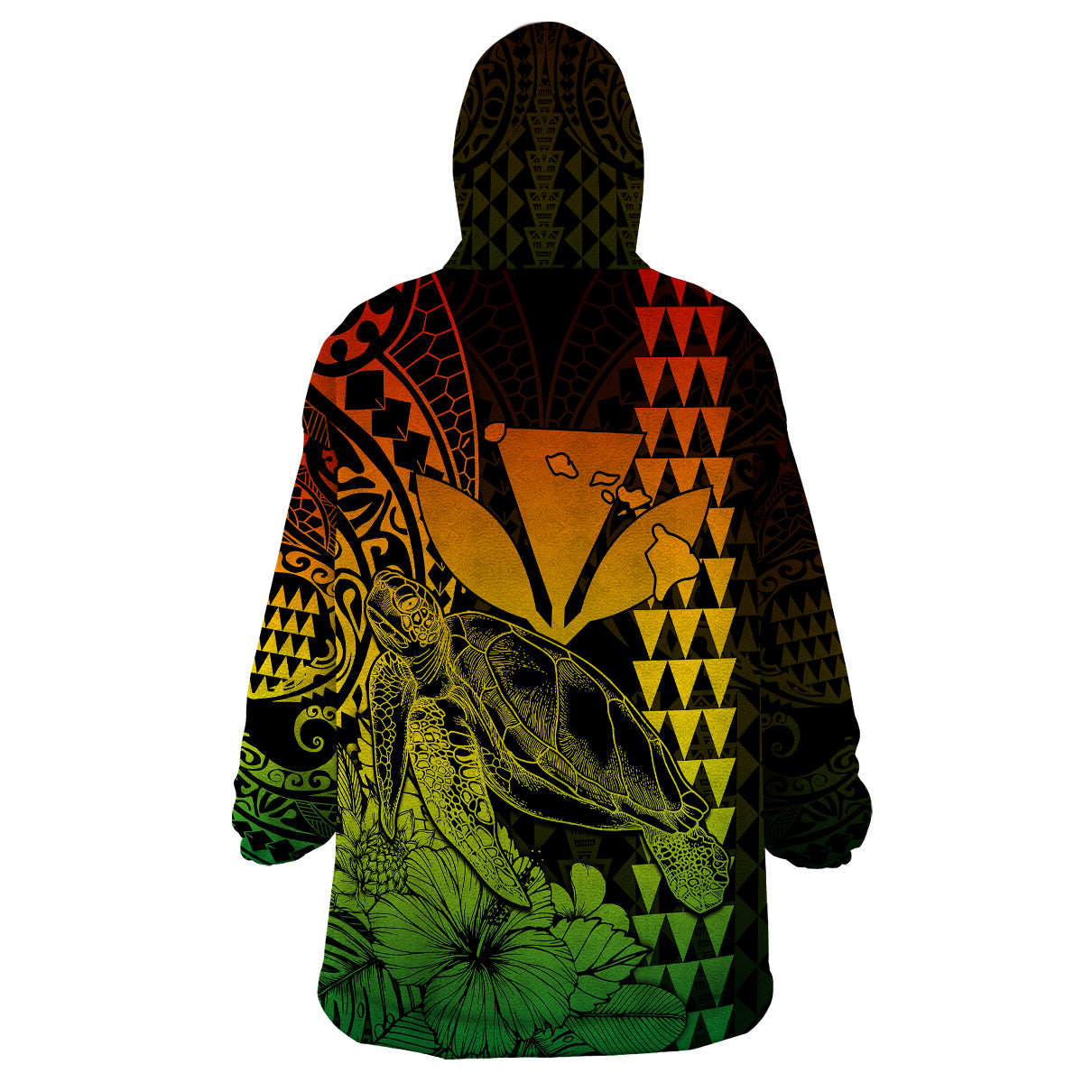 Hawaii Sea Turtle Blanket Polynesia Kakau with Kanaka Maoli Reggae LT9 - Polynesian Pride