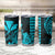 Kakau Polynesian Tribal Hawaiian Turtle Tumbler Cup with Kanaka Maoli Teal