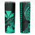 Kakau Polynesian Tribal Hawaiian Turtle Skinny Tumbler with Kanaka Maoli Turquoise