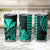 Kakau Polynesian Tribal Hawaiian Turtle Tumbler Cup with Kanaka Maoli Turquoise