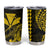 Kakau Polynesian Tribal Hawaiian Turtle Tumbler Cup with Kanaka Maoli Yellow