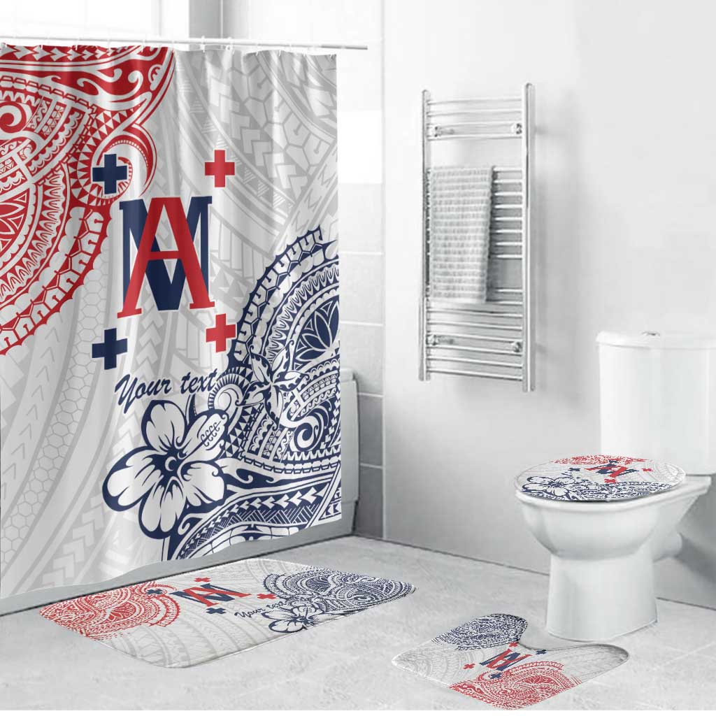 Kingdom of Uvea 1842-1860 Personalized Bathroom Set Wallis and Futuna Polynesian Tribal Pattern LT9 Bathroom Set (4 pcs) White - Polynesian Pride