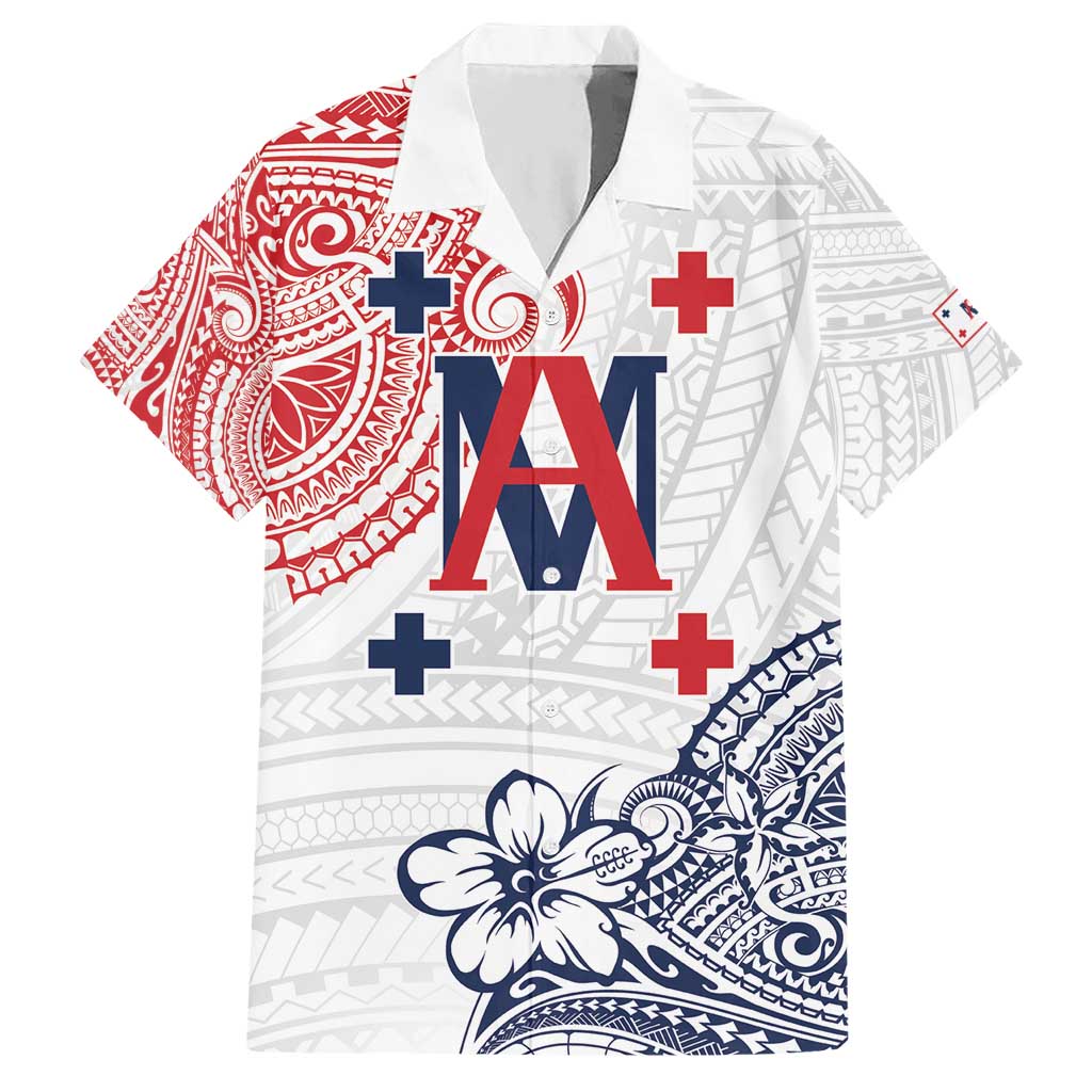 Kingdom of Uvea 1842-1860 Personalized Hawaiian Shirt Wallis and Futuna Polynesian Tribal Pattern LT9 White - Polynesian Pride