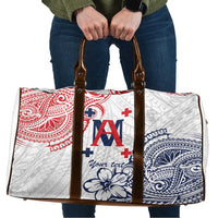 Kingdom of Uvea 1842-1860 Personalized Travel Bag Wallis and Futuna Polynesian Tribal Pattern LT9 White - Polynesian Pride