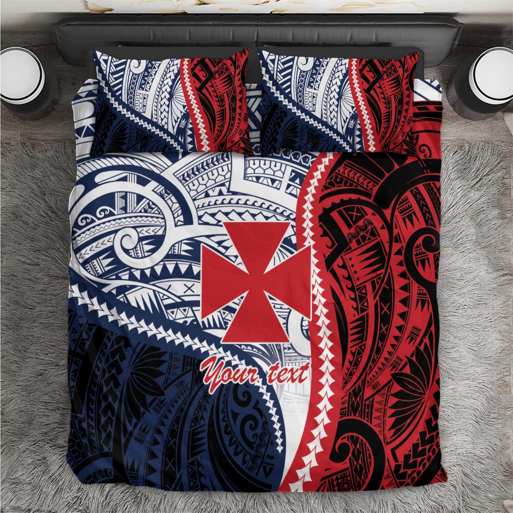 Kingdom of Uvea 1860-1886 Personalized Bedding Set Wallis and Futuna Polynesian Tribal Pattern LT9 Red - Polynesian Pride