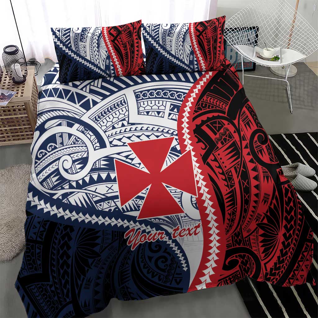 Kingdom of Uvea 1860-1886 Personalized Bedding Set Wallis and Futuna Polynesian Tribal Pattern LT9 - Polynesian Pride